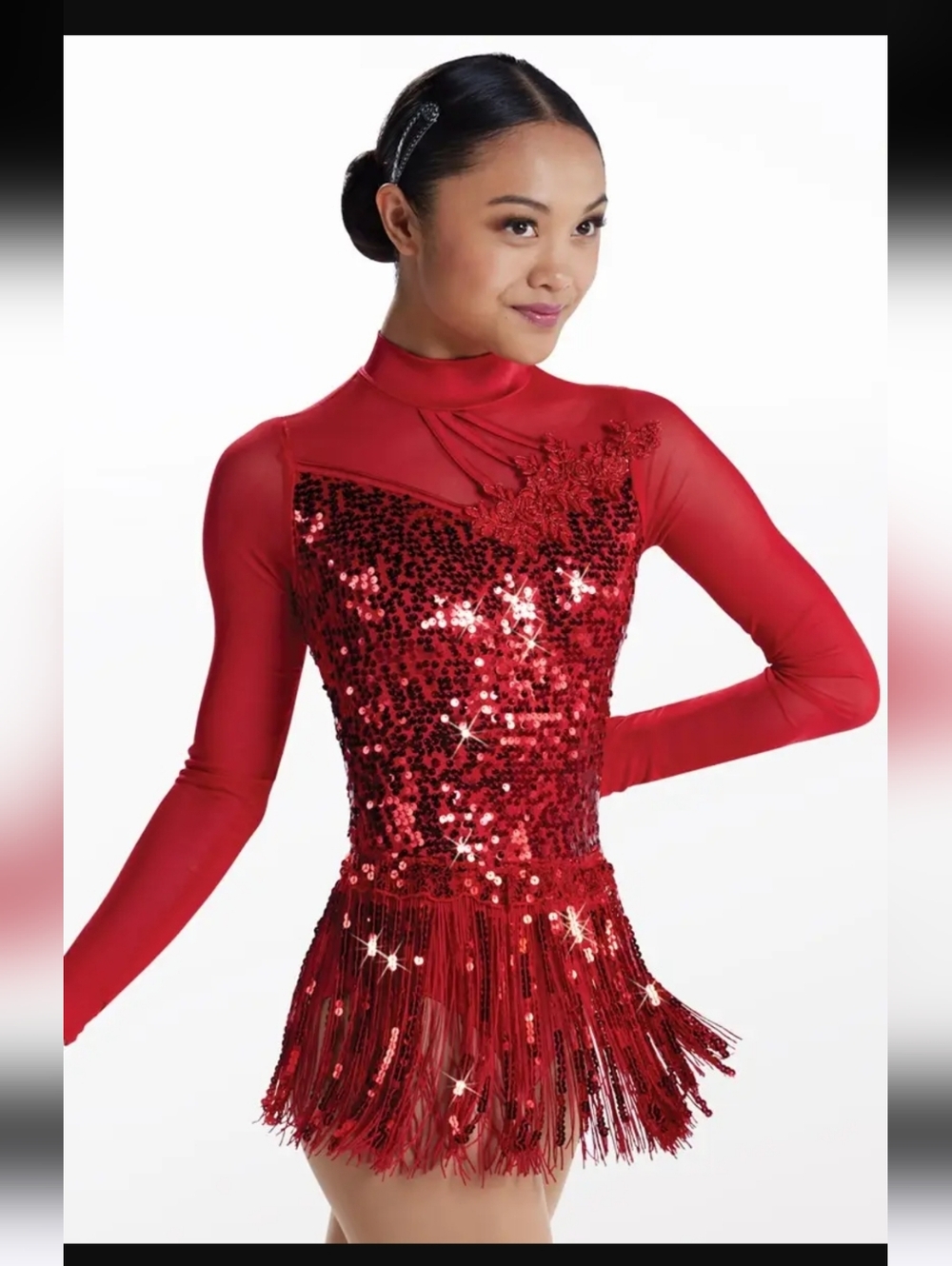 Weissman Red Fringe Dress  Size XL/16
